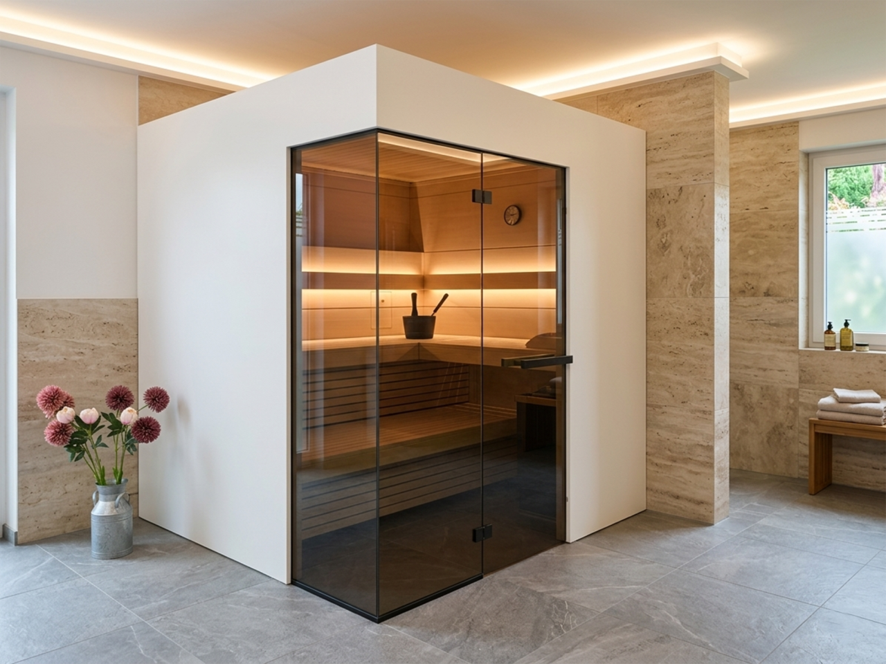Klassische Sauna.